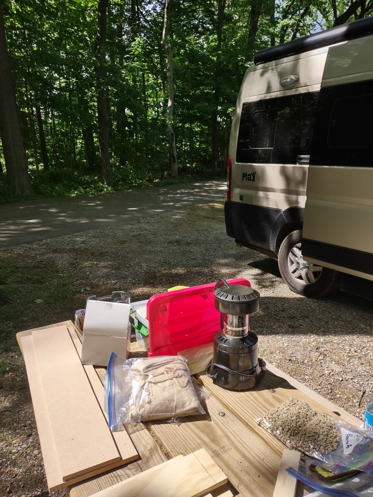 Coffee Roasting Setup.